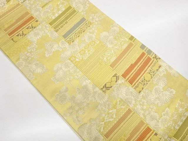JAPANESE KIMONO / FUKURO OBI / WOVEN KIKU